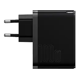 Блок живлення мережевий адаптер Baseus GaN5 Pro Fast Charger 100 W (CCGP090201) чорний - мініатюра 2
