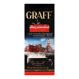 Чай чорний Graff English Breakfast в пакетиках 40 г (20 шт. х 2 г)  - мініатюра 3