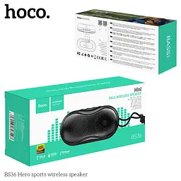 Портативна акустика Hoco Hero sports BT5.0 TWS BS36 чорна - мініатюра 8