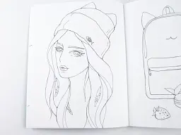 Розмальовка #Girls#Fashion#Cats - мініатюра 5
