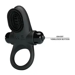 Ерекційне кільце Pretty Love Vibrant Penis Ring II 8.6 см чорний - мініатюра 7