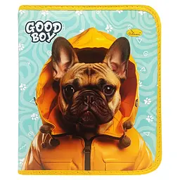 Папка для зошитів на блискавці "Good Boy French Bulldog" Апельсин АП-1001-3