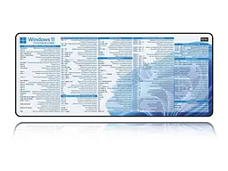Великий килимок для мишки WorkPlaceShop Поєднання клавіш для Windows Блакитний, 1200 x 500 мм