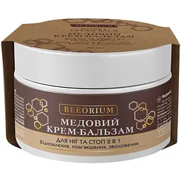 Крем-бальзам для ніг Beeorium 2 в 1 медовий 80 мл
