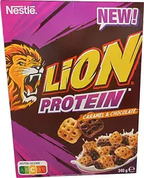 Сніданок сухий Nestlе Lion Protein карамель та шоколад 340 г (8445292269520)
