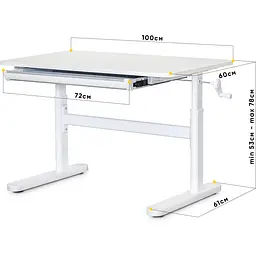 Дитячий стіл Evo-Kids TH-210 Lite White (TH-210 W Lite) - мініатюра 3