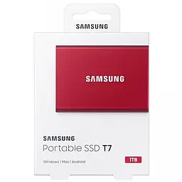 Зовнішній SSD накопичувач Samsung T7 1 TB Red [MU-PC1T0R/WW] [53624] - мініатюра 7