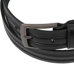 Чоловічий ремінь Skipper 1284-35 під брюки натуральна шкіра 3,5 см Чорний