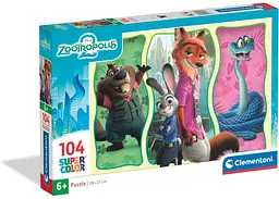Пазл Clementoni SuperСolor: Зоотрополис 2, Disney (SuperСolor - Disney Zootropolis 2 Puzzle - 104 pcs.), 104 ел. (25081)