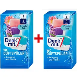 Туалетний блок для унітазу DenkMit Frische Trio, 2-ві упаковки по 3 шт.