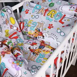 Простирадло MirSon Kids Time 17-0667 Щенячий патруль 150х200 см бязь сіре (2200010143669) - мініатюра 5