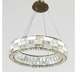 Світлодіодна люстра підвісна Artlight 8003/500GD з прозорим скляним кільцем в золотому кольорі, 38W - мініатюра 5