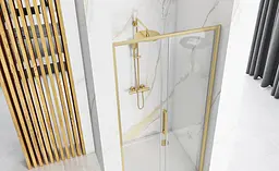 Душові двері Rea Rapid Slide 150x195 brushed gold REA-K9380 - мініатюра 3