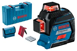 Лінійний лазерний нівелір Bosch GLL 3-80 Professional в кейсі з мішенню та чохлом