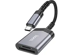 Картрідер Hoco UA25 2-in-1 USB-C to SD/TF Metal Gray (6942007608862) - мініатюра 3