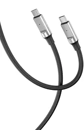 USB Кабель XO NB-Q252B Type-C-Type-C Silicone Rubber 60W 5A 1.0m Чорний