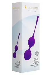 Вагінальні кульки Pleasures Premium Love Balls 17,3 см (фіолетовий) - мініатюра 3