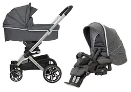 Універсальна коляска 2 в 1 Hartan VIP GTS Grey Hearts (2326141400-1) - мініатюра 2