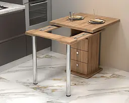 Кухонний стіл Gamma Style Кардамон Дуб Сонома (700x700x750) - мініатюра 2
