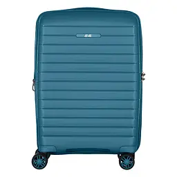 2E Валіза, Aero, поліпропілен, мала, 35/44 л, TSA, 4 колеса, EXP, синій - мініатюра 2