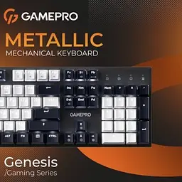 Клавіатура GamePro Genesis Metallic (MK144B) Outemu Red Switch USB UA Black (MK144B) - мініатюра 7
