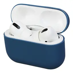 Силіконовий чохол для навушників Apple AirPods Pro, Ultrathin Silicone Case, синій, захисний чохол, ультратонкий і легкий, захист від подряпин і пилу, м"який силікон, ArmorStandart (ARM55953)