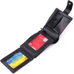 Стильне портмоне з люксової зернистої шкіри флотар GRANDE PELLE 12х9х3 см acs0029594 - мініатюра 7