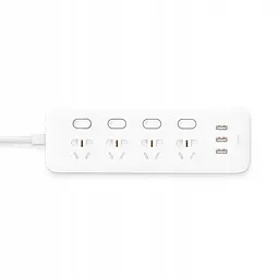 Мережевий фільтр-подовжувач MiJia Power Strip (4 розетки + 3 USB-port) 2 м White MJSWSKCXB-01QM (NRB4023CN) - мініатюра 2