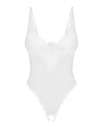 Боді з доступом Obsessive Alissium crotchless teddy, XS/S, ліф з м’якою чашкою, високі трусики - мініатюра 3