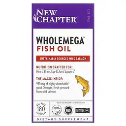 Жирні кислоти New Chapter Wholemega Fish Oil 180 капсул - мініатюра 3