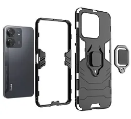 Чохол бампер Primolux Ring Armor для Xiaomi Redmi 13C / Poco C65 Black - мініатюра 3