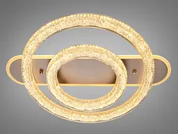 Стельова LED-люстра Diasha 9711/500+300G, кришталь, димер, пульт, 80 W, 62 см, 14-20m2 - мініатюра 2