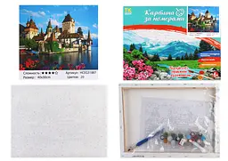 Набір для розпису по номерах Замок біля води, TK Group, 30x40 см, 31887