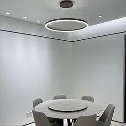 Сучасна LED люстра у чорному каркасі | Арт. M 2702 BK | Line F - мініатюра 8
