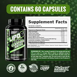 Комплекс для детоксу Nutrex Lipo-6 Black Cleanse & Detox 60 капсул - мініатюра 2