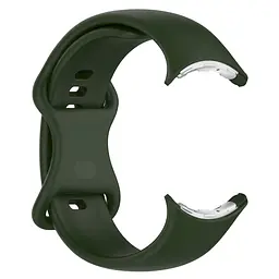 Силіконовий ремінець на смарт годинник Google Pixel Watch 41mm/2 41mm/3 41mm/4 41mm, Silicone, field green, зі зручною застібкою, на фітнес браслет, ArmorStandart (ARM75414) - мініатюра 2