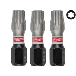 Біта SHOCKWAVE MILWAUKEE, TX30, 25мм, (3шт)