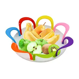 Фруктівниця пластикова кругла тарілка підставка для фруктів Ø 22 см, Kitchen Master 86229 - мініатюра 2