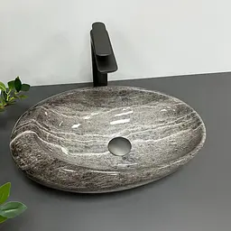 Умивальник VBI Vicenza dark stone накладний VBI-014800, Сірий