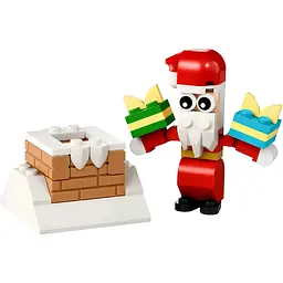 Конструктор LEGO Creator Різдвяні забави з димарем із Сантою 60 деталей (30692) - мініатюра 2