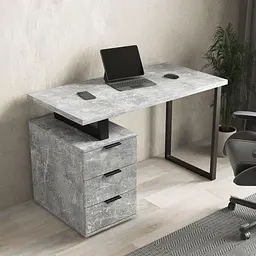 Комп'ютерний стіл з тумбою на три висувні ящики Loft FHX-3 Бетон