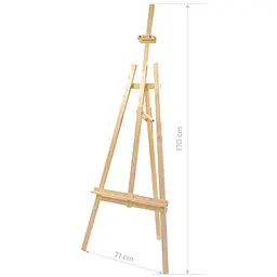 Мольберт стаціонарний Rosa №41 А Ліра сосна 71×80×170см мак висота полотна 124см - мініатюра 2