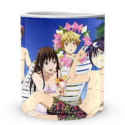 Кухоль GeekLand Noragami Бездомний Бог на пляжі Казума та Юкіне, Хійорі та Ято в шезлонгах NRG 02.008 330 мл білий - мініатюра 2