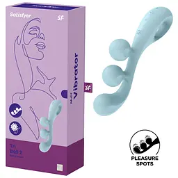 Вібратор для потрійної стимуляції Satisfyer Tri Ball 2 20.5 см блакитний - мініатюра 14