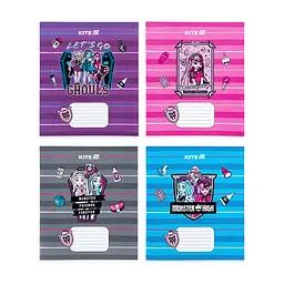 Зошит Kite Monster High, 12 аркушів, коса лінія (MH25-235), в асортименті