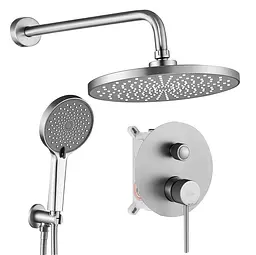 Душова система прихованого монтажу Rea Lungo Stripe із системою BOX nickel brushed REA-P9493