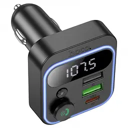 Автомобільний FM-трансмітер модулятор Bluetooth MP3 HOCO E85 Tiger 20 W, PD/QC, USB-C/2xUSB-A - мініатюра 3