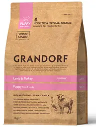 Сухий корм Grandorf Lamb & Brown Rice Puppy для цуценят від 3 тижнів, вагітних та собак, що годують 3 кг (5404009576033)