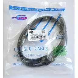 Кабель для принтера Atcom USB 2.0 AM/BM 1.5m ferite (5474) - мініатюра 2