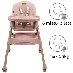 Стільчик для годування Kidwell KARIMI Pink - мініатюра 3